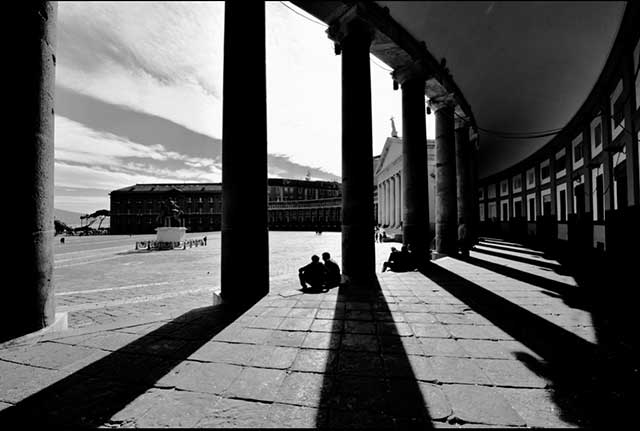 Veduta di Piazza del Plebiscito di Napoli