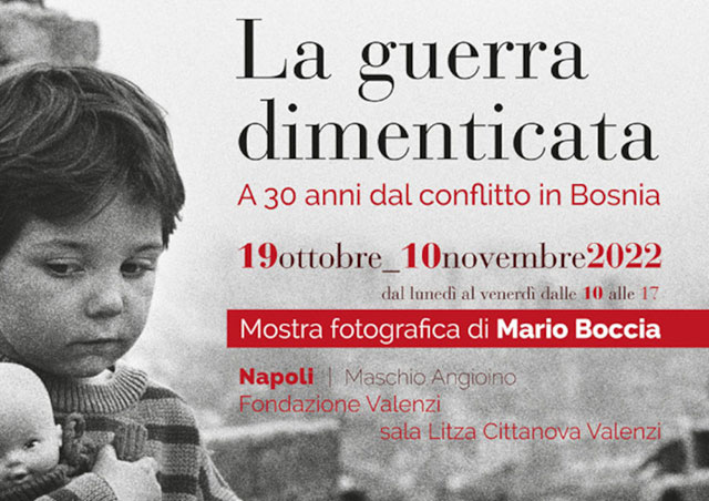 locandina mostra napoli maschio angioino la guerra dimenticata fotografie di Mario Bocci