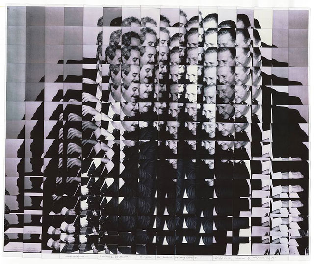 Maurizio Galimberti Lissone foto in bianco e nero dei giudici Falcone e Borsellino formata da tante polaroid sovrapposte